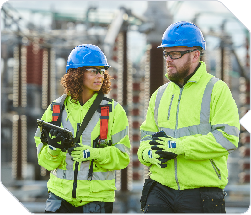 Construction workers on a jobsite.